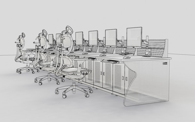 監(jiān)控桿操作臺結構圖