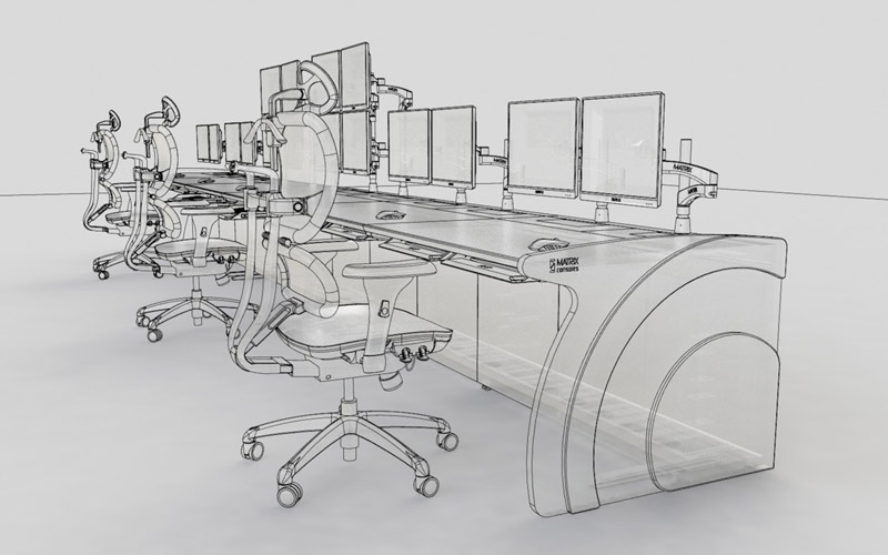 中控平面操作臺(tái)框架結(jié)構(gòu)圖片